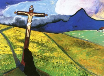 Abstracto famoso Painting - Crucifixión Marianne von Werefkin Expresionismo